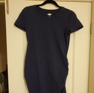 Maternity bodycon fitted mid-length dress.